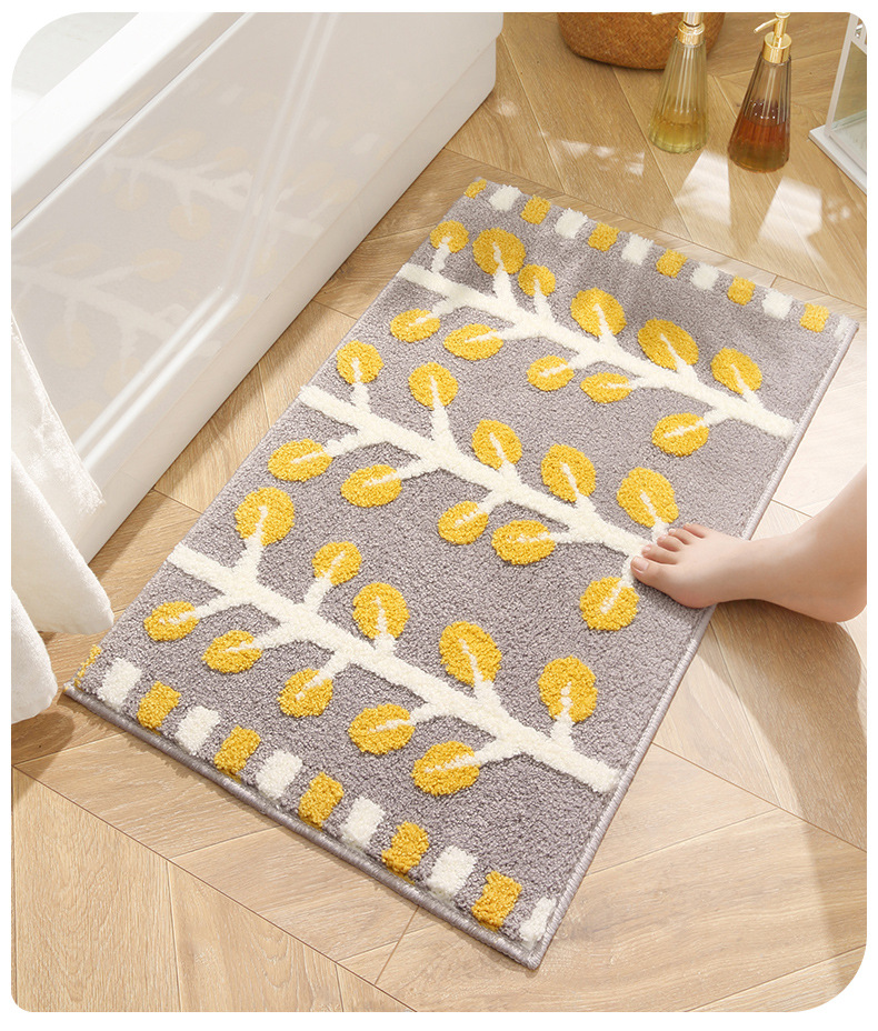Fashion Leaves Polyester Fiber (polyester) Floor Mat display picture 4