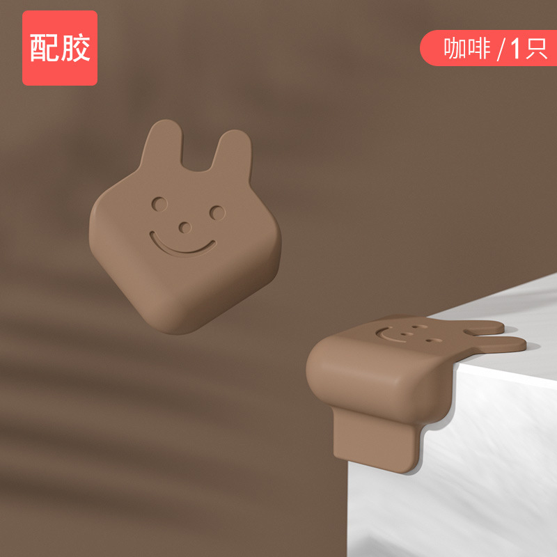 Animales transfronterizos Conejo Silicona Esquina de mesa Esquina de protección Esquina anticolisión Esquina anticolisión para niños Equipo de protección de seguridad para bebés