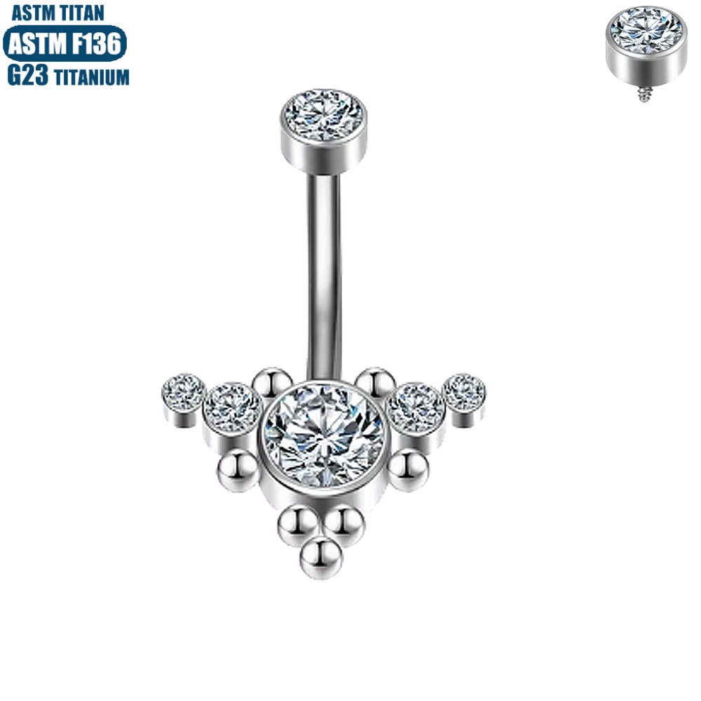 Silver pointed spike labret stud material detail