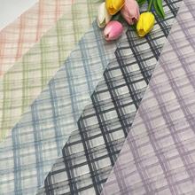 雪纺格仔数码印花 连衣裙柔软面料