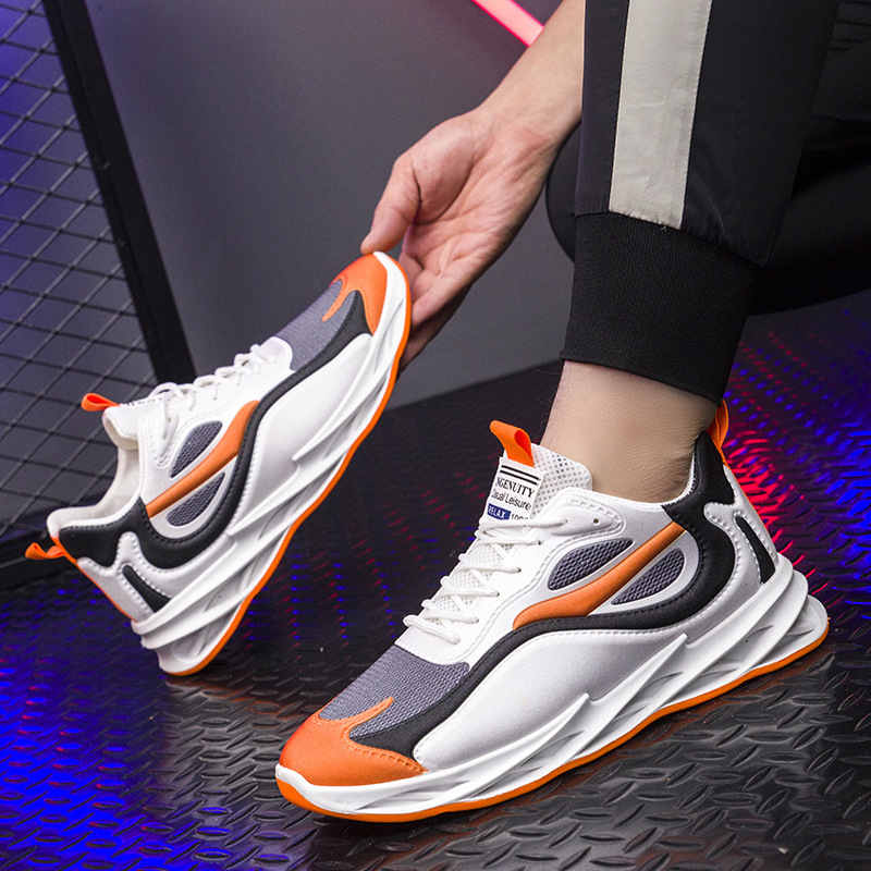 Nuevas zapatillas de moda casuales zapatos de hombre de altura de suela gruesa tendencia transpirable zapatos de carrera de moda zapatos de hombre al por mayor