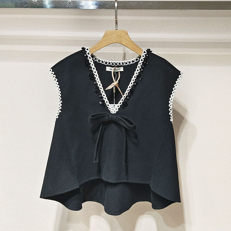 1件起批2025秋女装 XRV5S08B蝴蝶结背心+XRV5Q08A半裙套装S250792|undefined