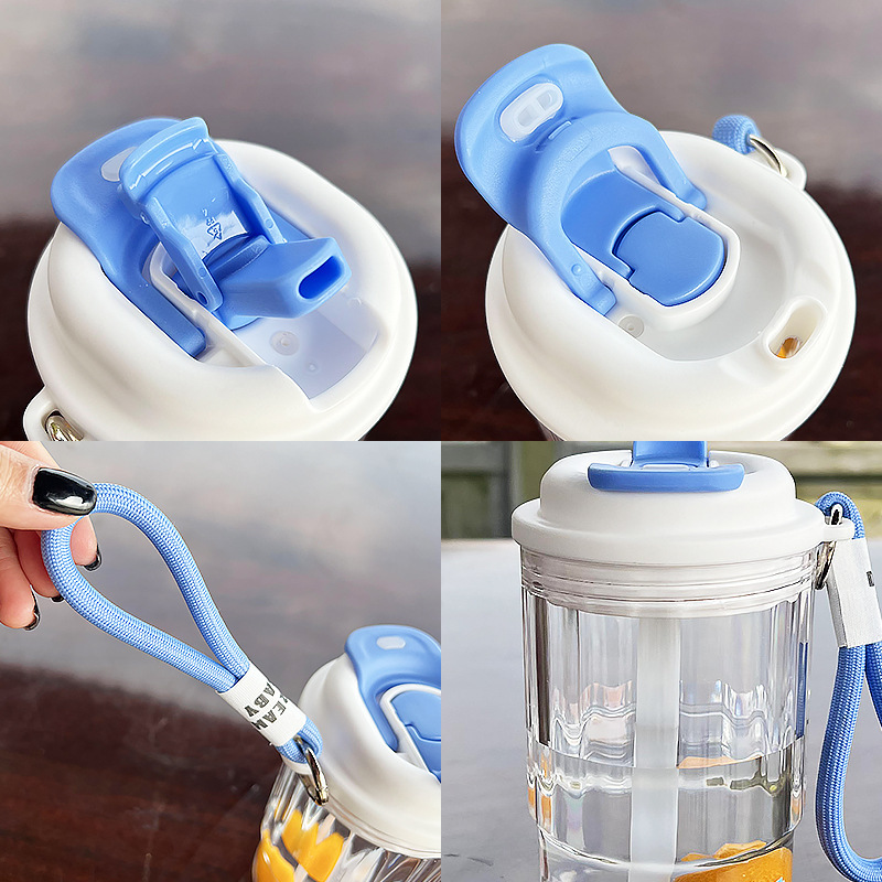 Botella de agua con pajilla para niños gran capacidad