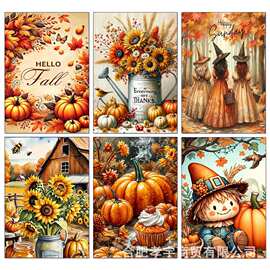 厂家直销橘色系静物图片5D钻石绘画水钻刺绣钻石马赛克钻石画