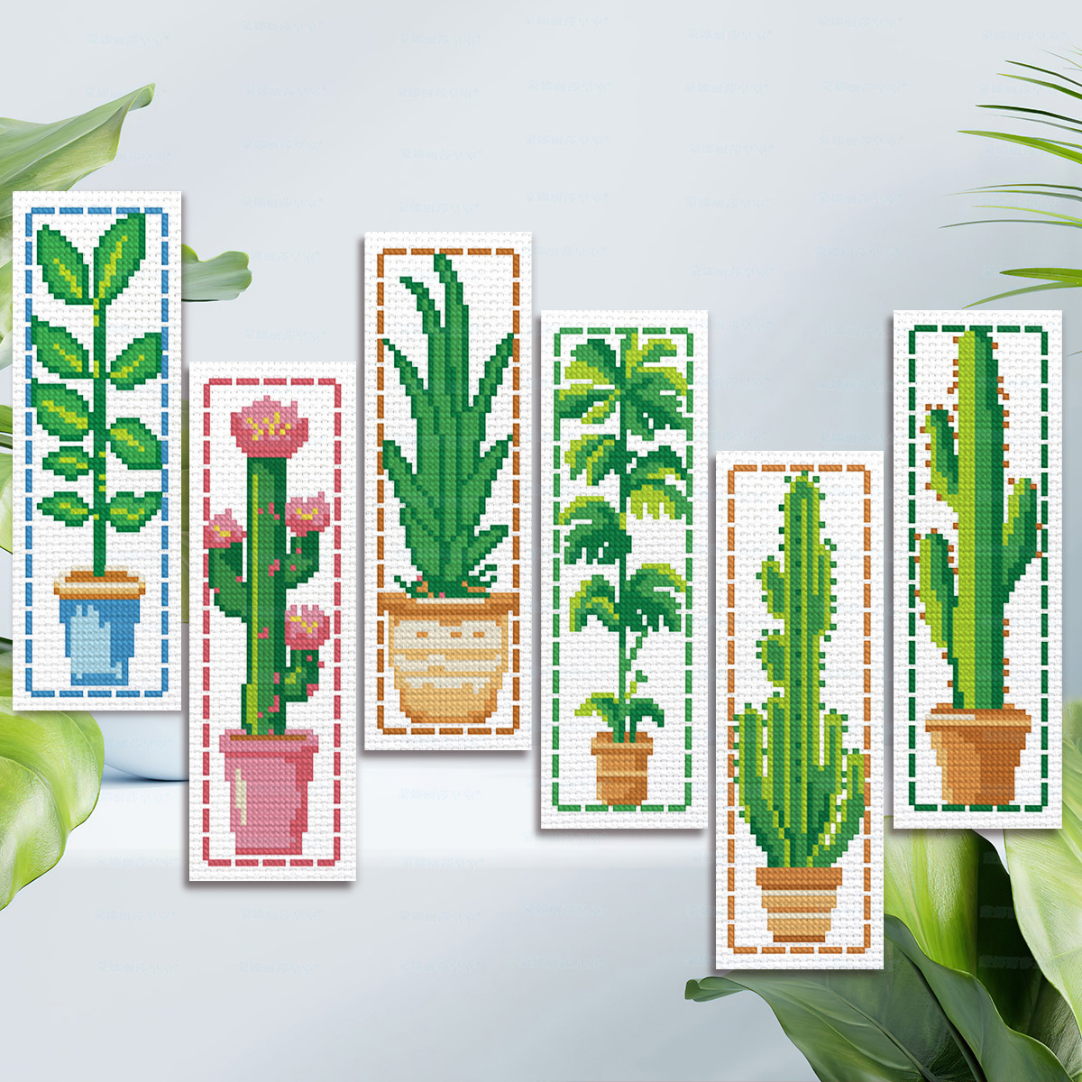 Mona Lisa Royal Cross Stitch Marcador-Cactus Plant Nuevo estilo Sala de estar fresca y simple Estudio Bordado hecho a mano image 4