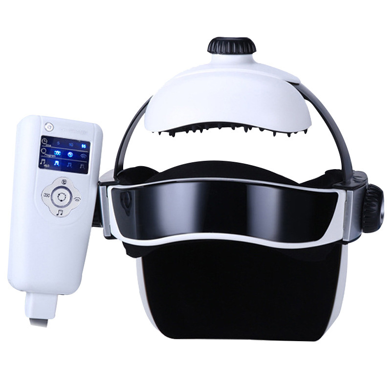 電動頭部マッサージ器気圧頭部脳マッサージ器頭皮マッサージヘルメット音楽マッサージ帽子治療機|undefined