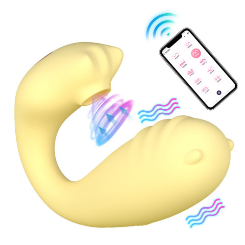 Huan Ai Cute Monster Female Masturbator Wearable Sucking Vibrator APP Remote Control Double Shock Sex Toys Dropshipping