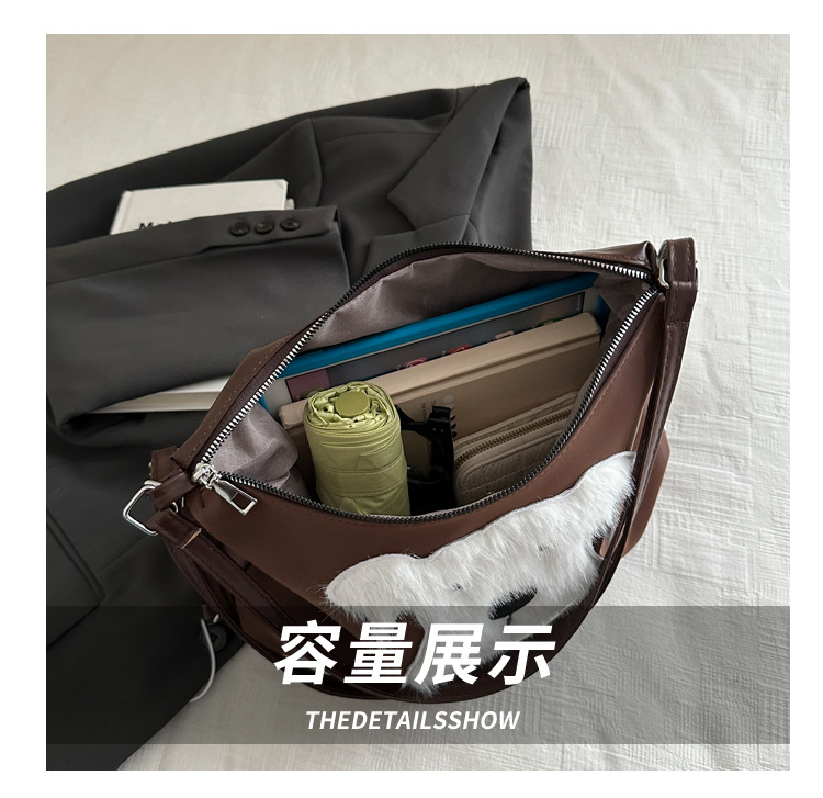 Cute little dog tote bag, women's bag, fashionable new school style backpack, large-capacity commuting single-shoulder bag undefined