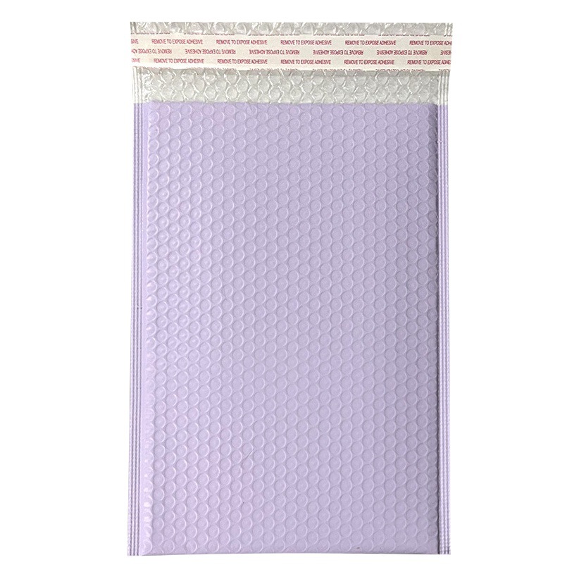 Bolsa de regalo de bolsa de burbuja de película coextruida púrpura al por mayor bolsa de joyería de ropa de color caramelo fabricante de bolsa expreso