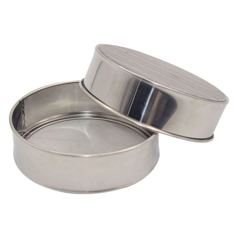 Сито для муки из нержавеющей стали, ручное, круглое, 40/60 меш, для выпечки, просеивания рисовой муки и сахарной пудры