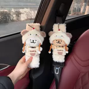 Afternoon Tea Line Dog Car Seatbelt Shoulder Pad Cute All-Season Anti-Strangling Neck Protector New Car Gift