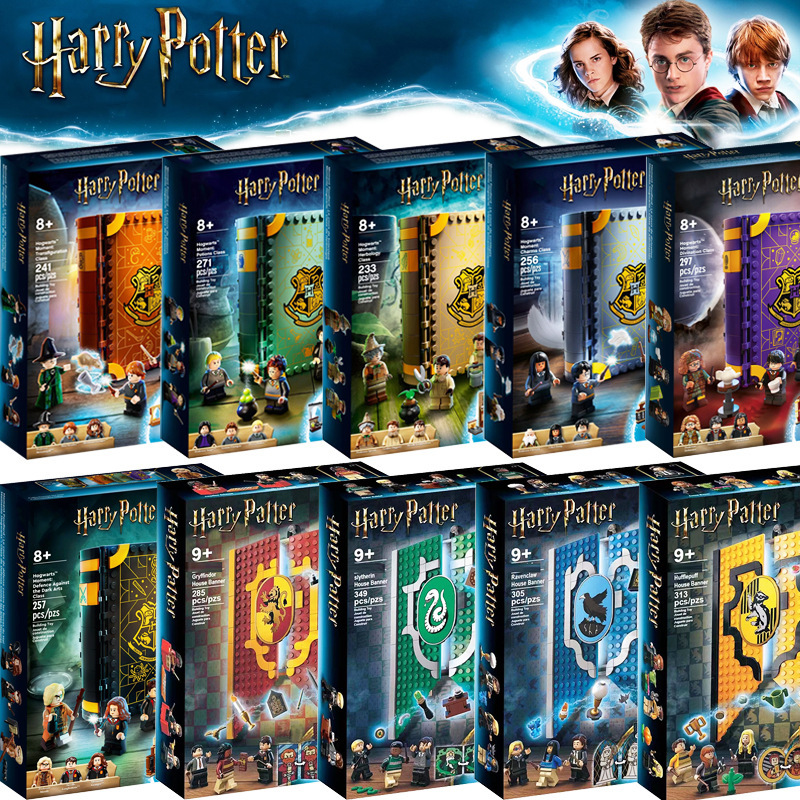 Compatible with Lego Harry Potter Magic Book Building Blocks Flag Academy Boys Educational Assembly Toy Gift Cross-Border Compatible with Lego Harry Potter Magic Book Building Blocks Flag Academy Boys Educational Assembly Toy Gift Cross-Border