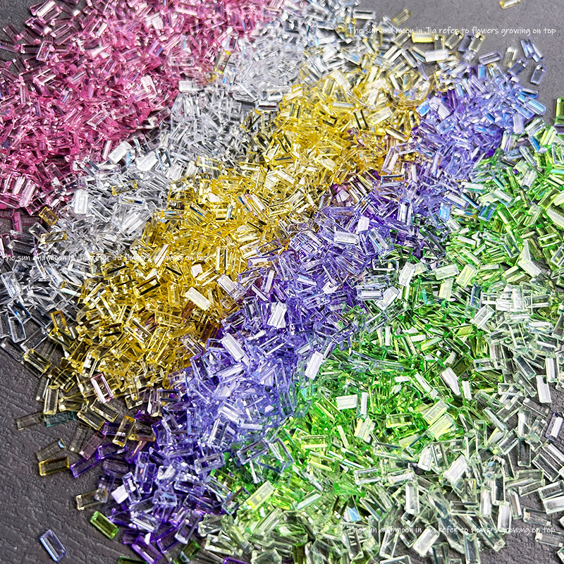 Acrylic ice bar 3*7 long flat bottom drill manual diy accessories net red live filling hand ball material mix Acrylic ice bar 3*7 long flat bottom drill manual diy accessories net red live filling hand ball material mix