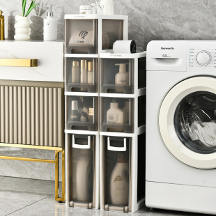 Bathroom Gap Storage Cabinet Floor Drawer Bathroom Toilet Narrow Side Mobile Storage Rack Multi-Layer Storage Rack