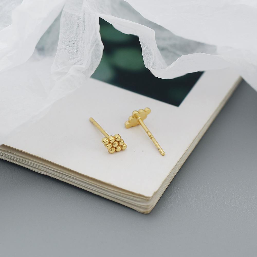 Fashion Square Silver Earrings Plating 925 Silver Earrings