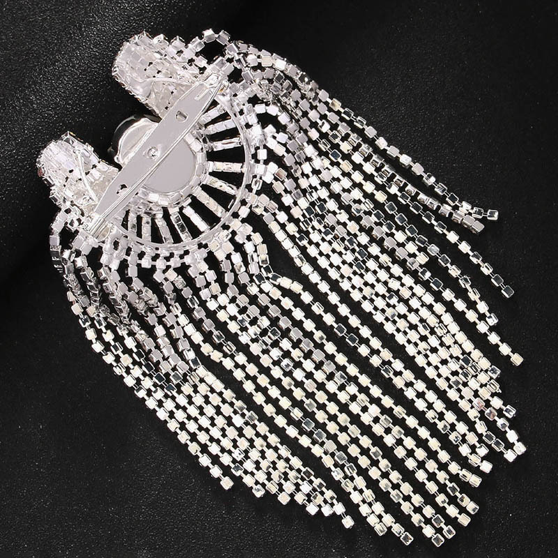 Broche de perla en forma de U popular en Europa y América exagerada personalidad de diamante flange pechos accesorios de banquete broche