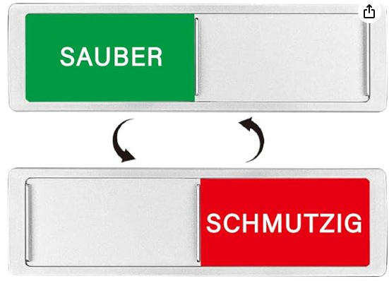 Pegatinas para lavavajillas, imanes para lavavajillas, letreros de estado para salas de conferencias en varios idiomas, marcadores magnéticos