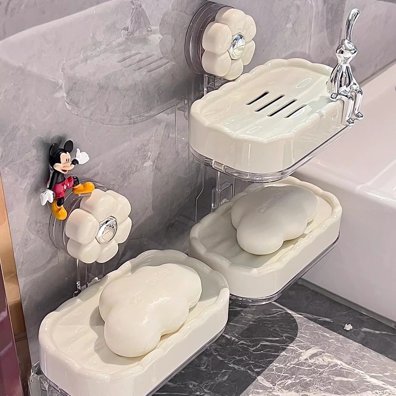 ミッキー石鹸ケース2025新型穴なし壁掛け式高級軽贅沢トイレ各種神器石鹸ケース|undefined