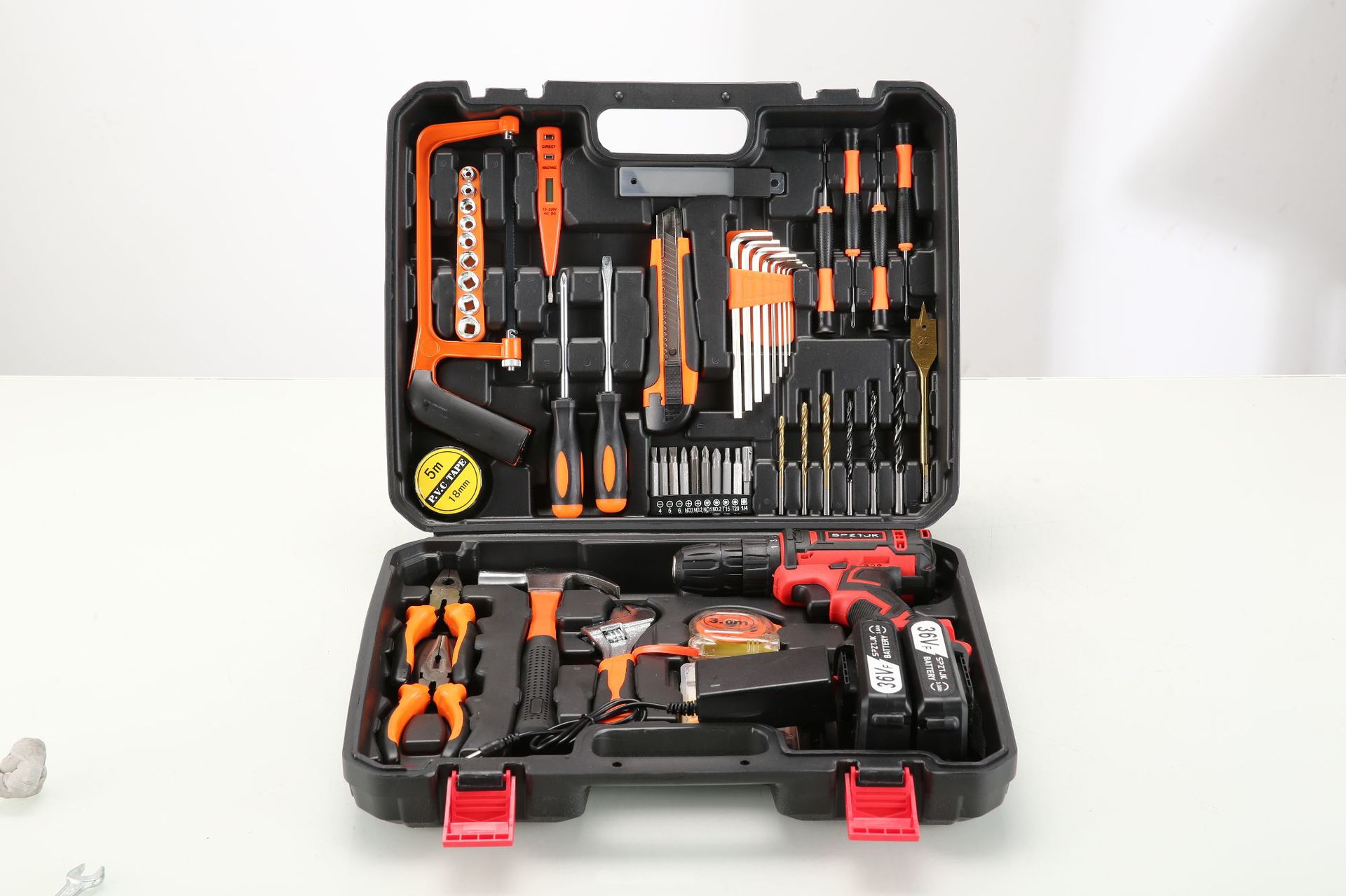 taladro de linterna recargable electricista doméstico carpintería taladro de litio portátil caja de herramientas de vehículo destornillador eléctrico multifuncional