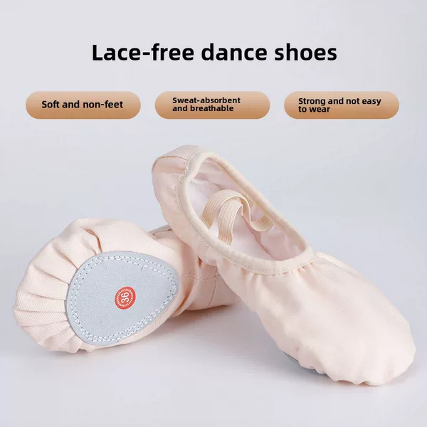 Wholesale Lace-up Free Dance Shoes Children's Women's Soft Sole Dance Shoes Ballet Shoes Chinese Dance Practice Shoes Factory Direct Supply