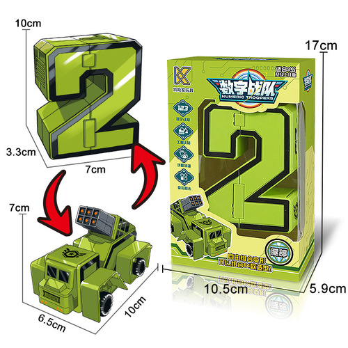 Original digital robot transformation toy combination car Genghis Khan creative children's fun puzzle set wholesale 