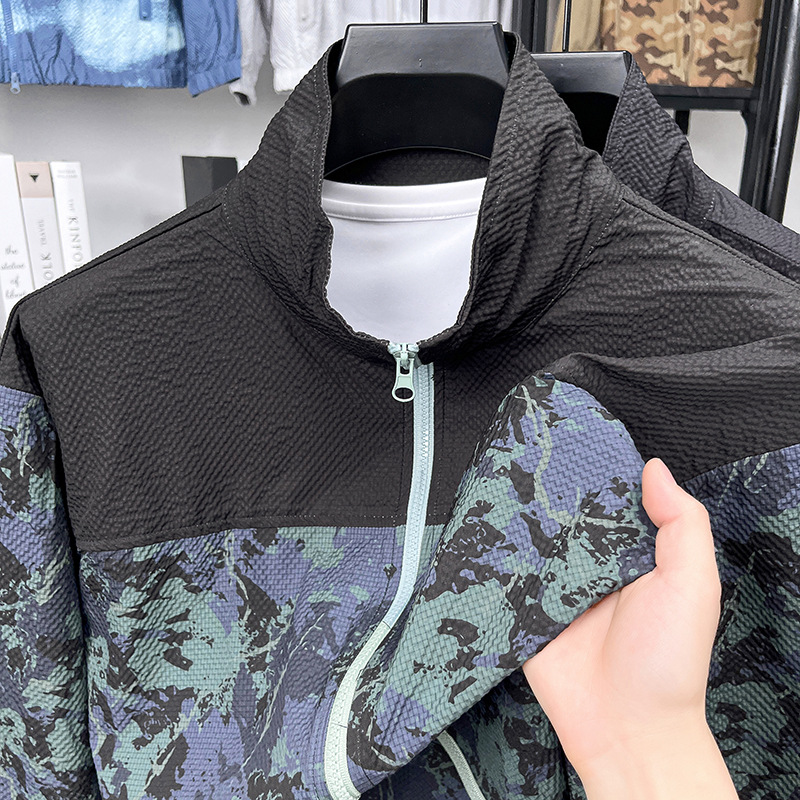 Fashionable camouflage quick dry breathable casual jacket