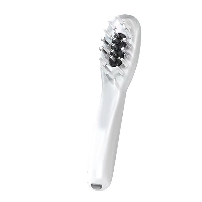 頭皮上薬器電動マッサージ育毛櫛育毛液ヘアケアエッセンス導入青赤色マイクロ電流マッサージ櫛|undefined
