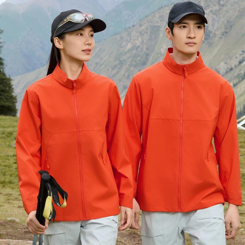春秋休闲立领薄款冲锋衣定制LOGO户外工作服拉链风衣夹克外套印字|undefined