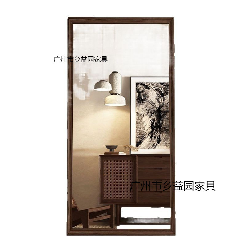中古复古风全身镜落地镜家用加厚边框试衣镜卧室穿衣镜落地式镜子|undefined