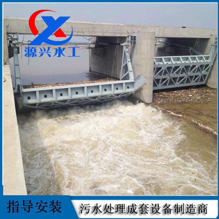 景观钢坝水闸门鱼塘钢制闸门水利铸铁闸门圆拍门