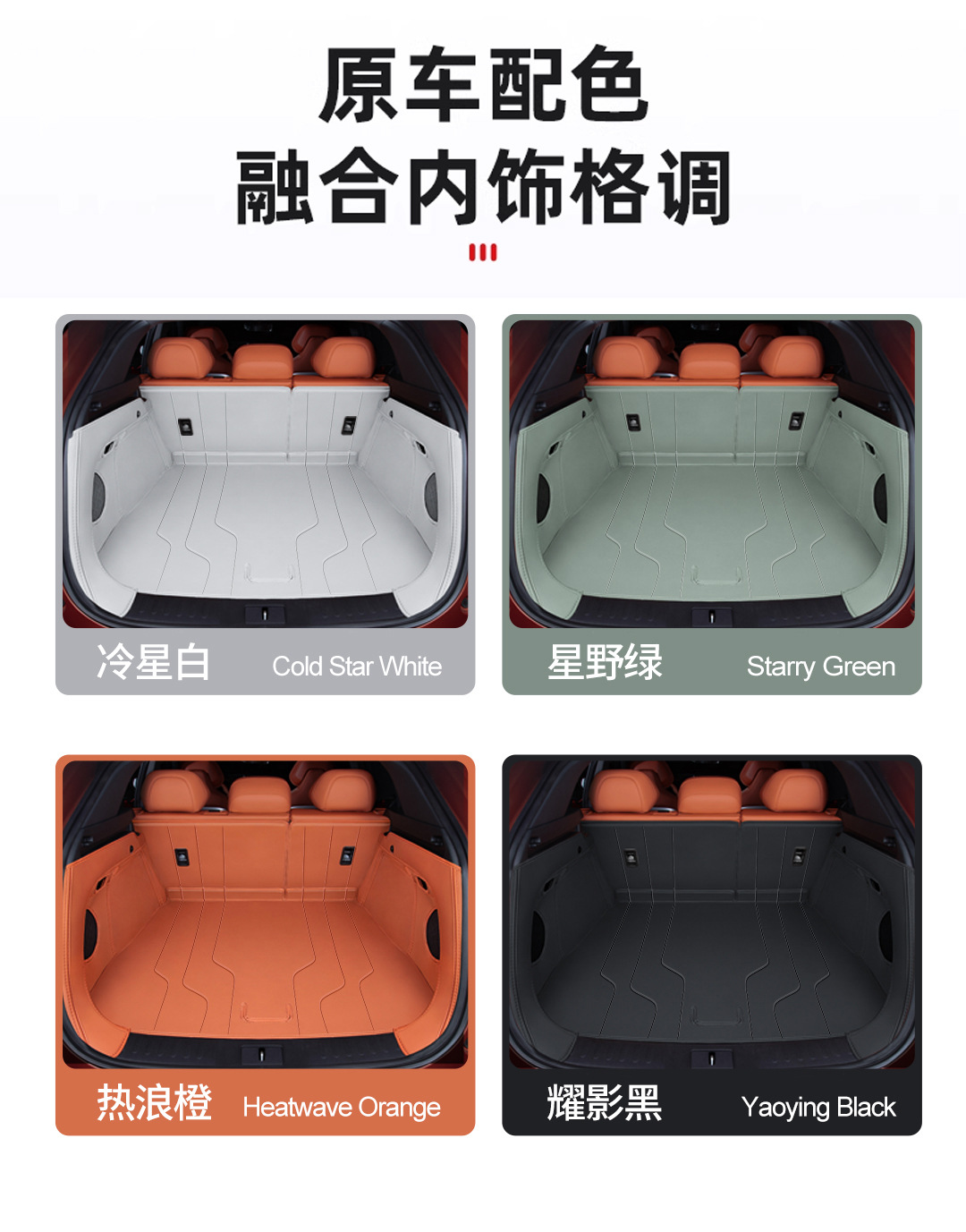 Changan Deep Blue S07 Model-Specific Trunk Mat, Dust-Proof Car Interior Accessory, Full Coverage Trunk Mat for S07