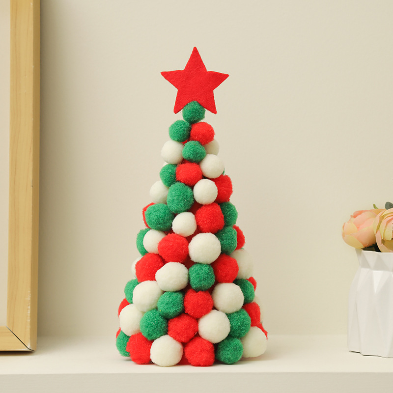 Mini árbol de Navidad bricolaje torsión bolsa de material hecho a mano decoración de mesa regalo pequeño para el hogar decoración de Navidad