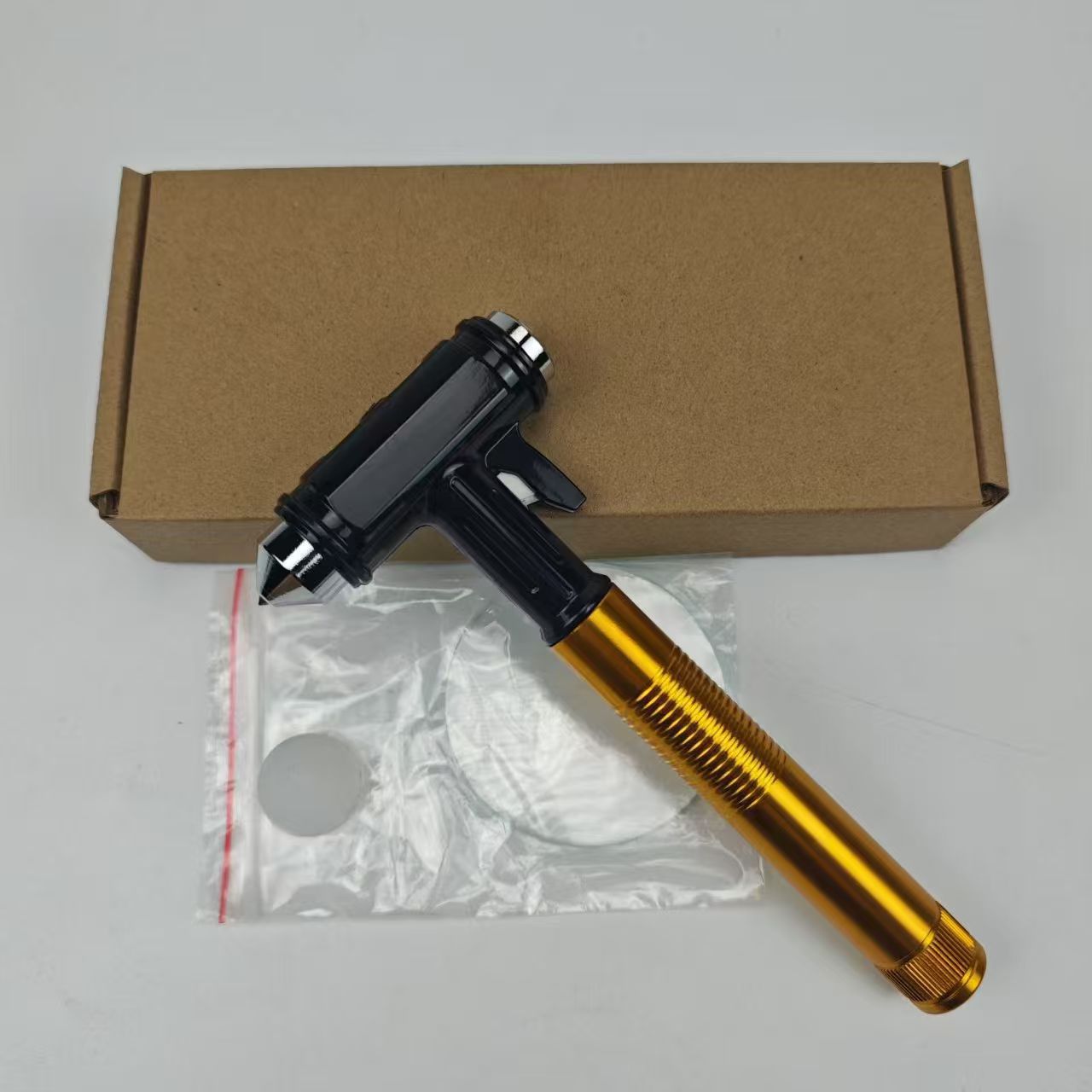 Vehicle-Mounted Safety Hammer Car Emergency Fire Escape Metal Tungsten Steel One-Second Broken Window Multi-Functional Life-Saving Hammer Wholesale