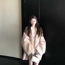 Skk Store 娇姐YB Row系斗篷大衣仿驼绒仿羊毛双面呢外套