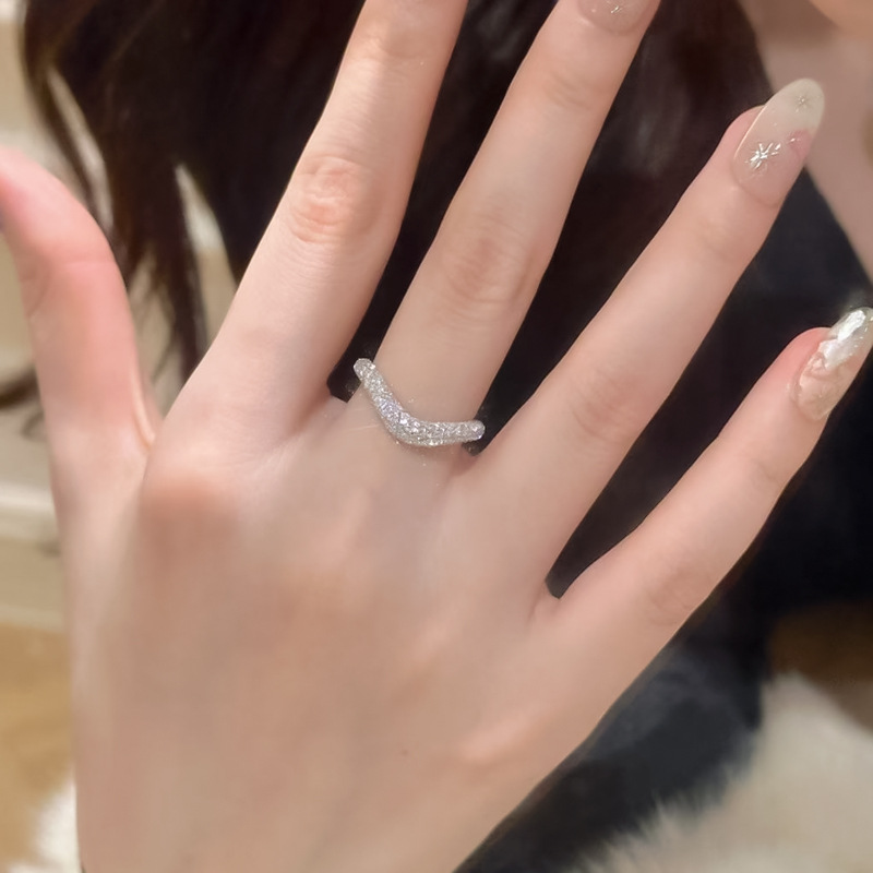 All Seasons Season 925 Sterling Silver Solid Color Zircon Rings