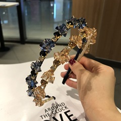 韓國飾品東大門水晶水鑽發箍法式優雅頭箍宴會發卡髮飾頭飾壓發
