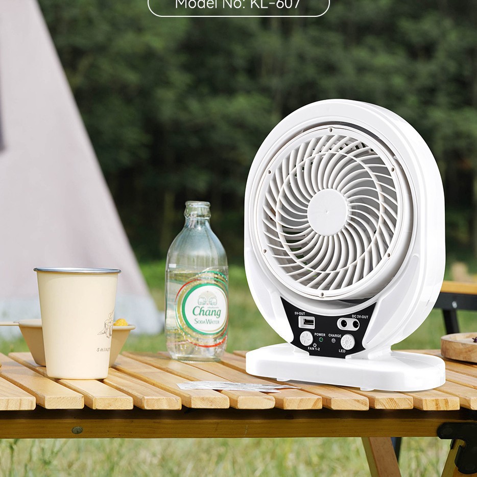 Comercio exterior venta caliente de 8 pulgadas TYPEC ventilador solar recargable conjunto de lámpara de ventilador recargable doméstico de campamento 4W