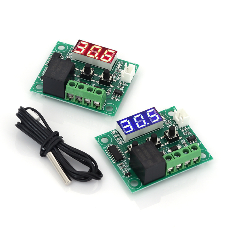 W1209 Digital Thermostat Temperature Control Switch Display Temperature Controller Module Refrigeration Heating 12V with Digital Display Two Colors