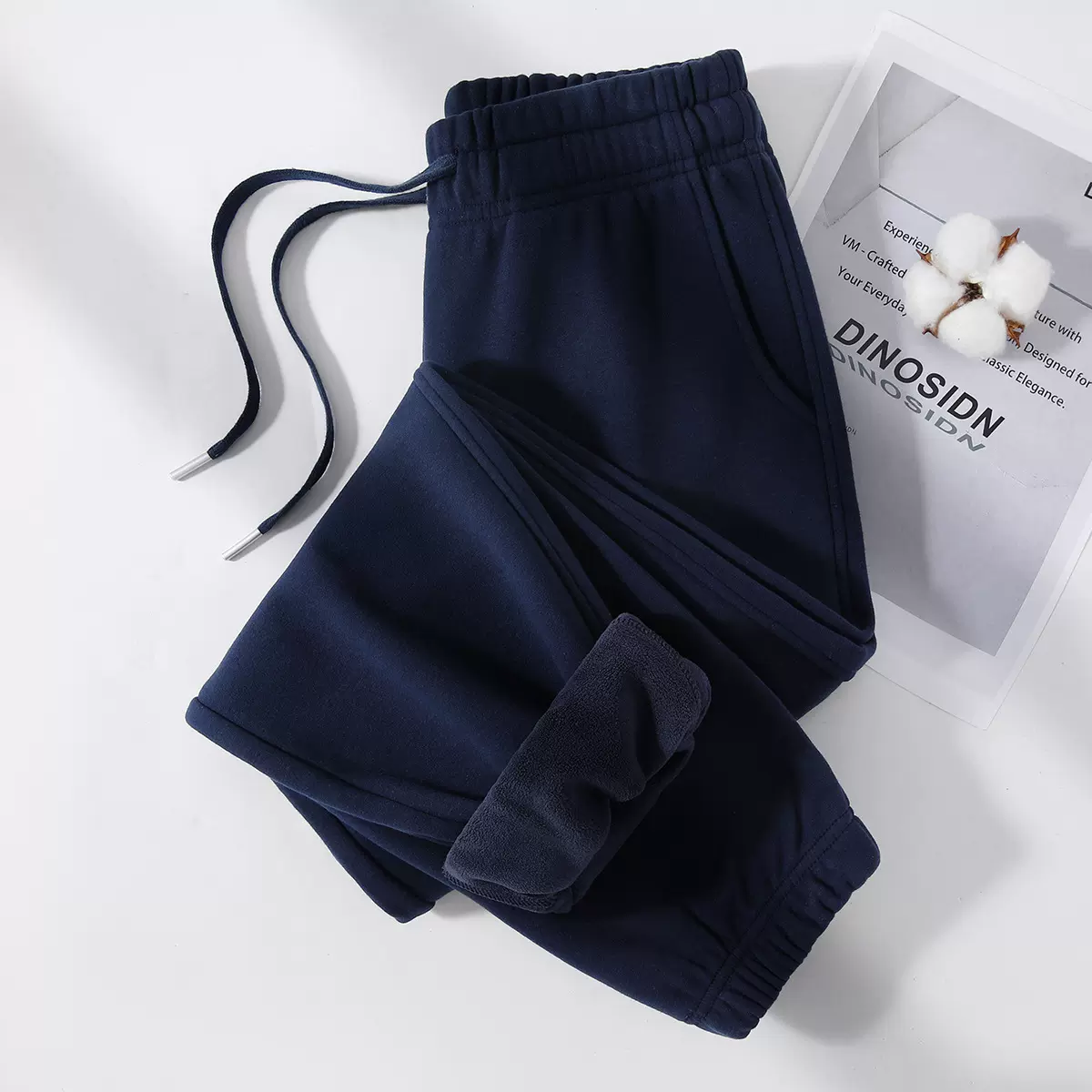 秋冬季女士加绒加厚裤卫裤高腰运动休闲百搭束脚显腿长显瘦妈妈裤