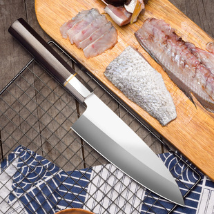 Japanese style fish head knife octagonal handle fish fillet raw knife salmon bayonet knife professional cooking sushi knife blade knife
