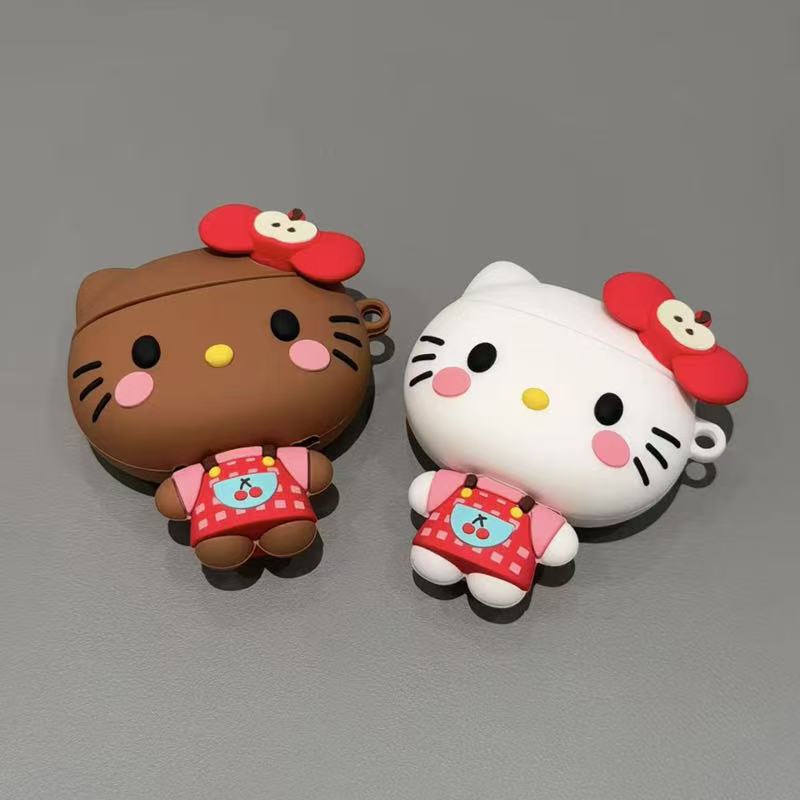 Cherry Clothes Kt Cat Suitable for AirPods Pro Protective Case 1/2 Generation Apple Bluetooth Headphone Cover Airpods4