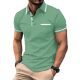 2025 European and American Cross-border Summer Casual Button Color Pocket Men's POLO Shirt Sweatshirt AliExpress Amazon