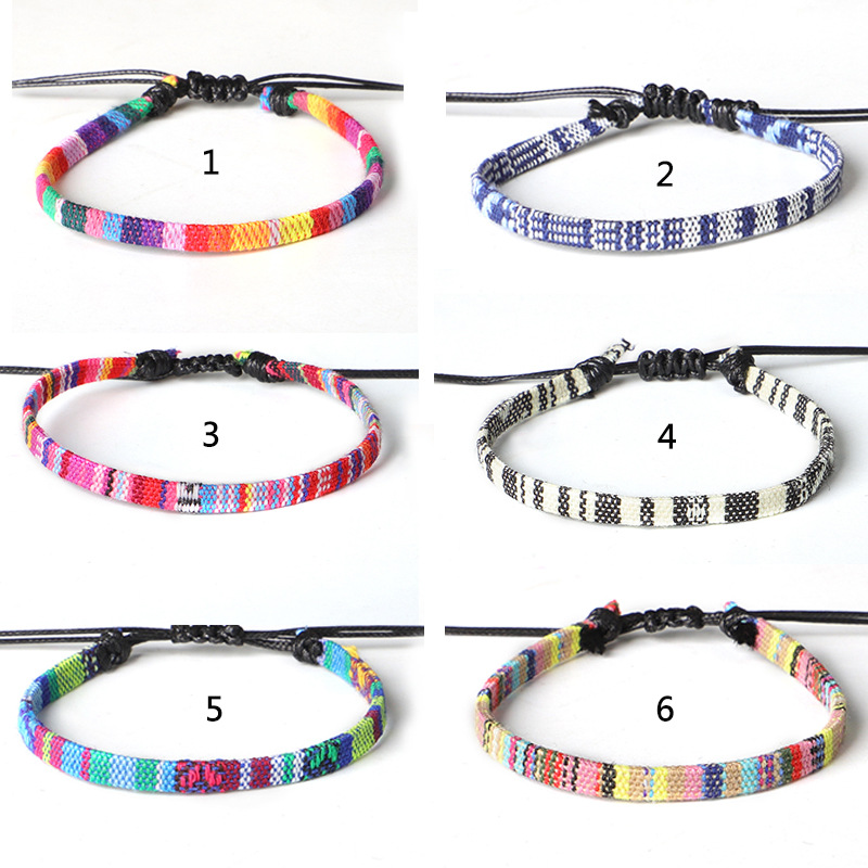 Ethnic Style Colorful Cloth Braid Women's Anklet display picture 2