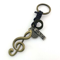 創意的な本革編みのキーホルダー