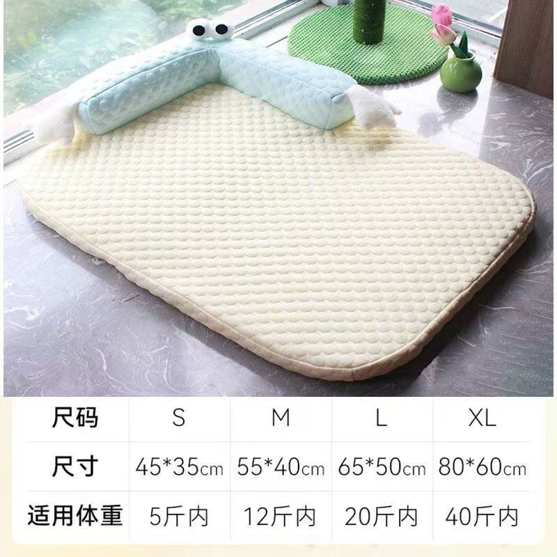 フレッシュブルー夏のビッグアイモンスタークールクッションホーム通気性冷却ネックプロテクタークール犬小屋ペット犬用品|undefined