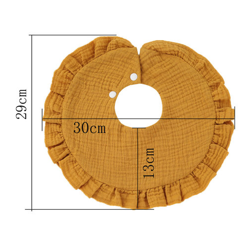 婴儿花边口水巾宝宝纯棉纱布围嘴口水围兜婴儿用品亚马逊组合套装