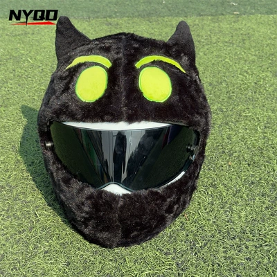 Headgear Accessories Demon Series – Motosiklet dəbilqələri - green-eyed-devil-without-helmet