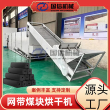 烧烤碳粉压块压球成型烘干全套设备 兰炭块烘干机 煤块网带烘干机