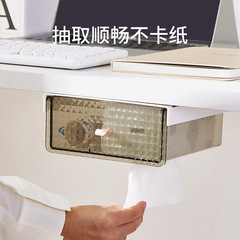 New lightweight luxury style office desk, upside-down tissue box under the desk, work station desk organization, hidden drawer-style storage box