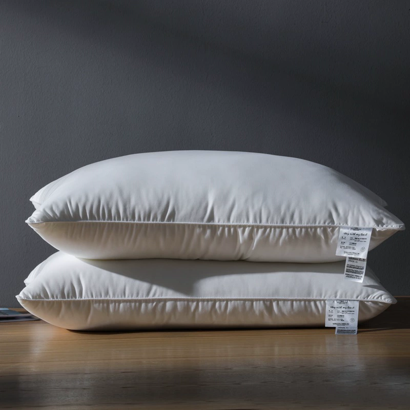 Feather velvet pillow double compression pillow high and low skin-friendly pillow core Nantong home textile bedding wholesale side sleeping
